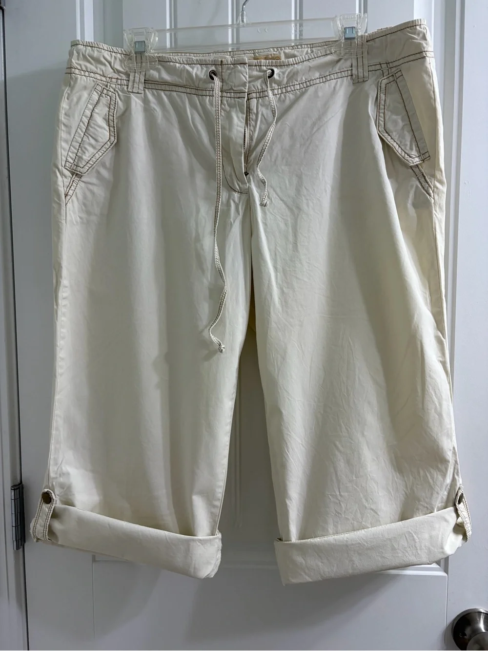 J. Crew Cream Chino City Fit Pants Cropped Vintage Y2K Size 12